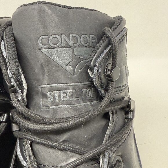 Condor Idaho 6” Steel Toe Tactical Work Boots Mens 12 Black Leather Lace Up - Picture 9 of 16